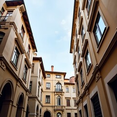 Naklejka premium old building in the old town of gdansk poland