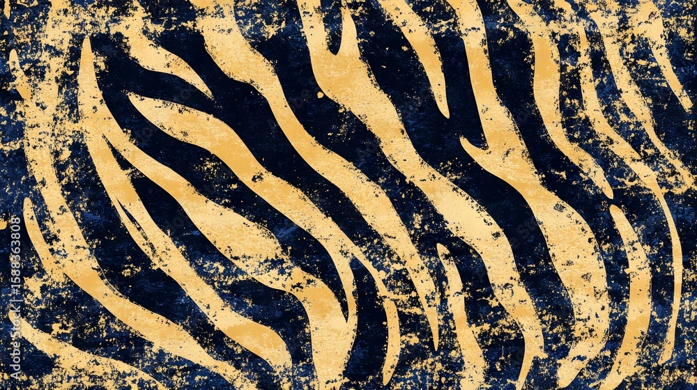 Poster stylish tiger skin pattern background with distressed texture effect