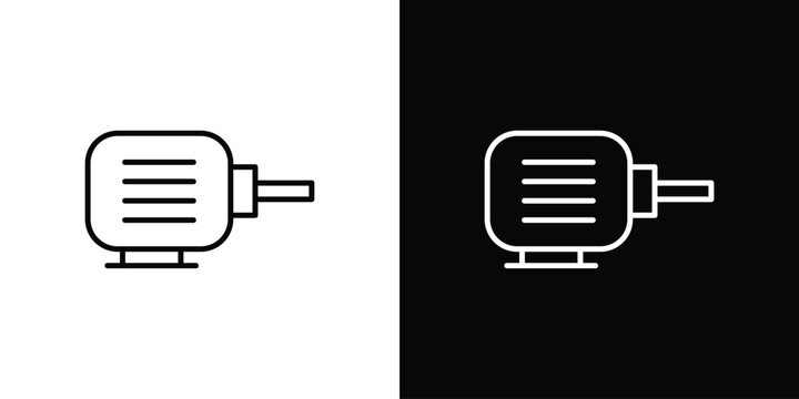 Car alternator icon. Thin linear web icons