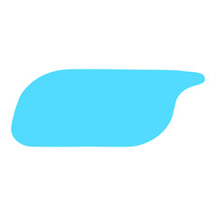 Light Blue Speech Bubble on White Background: Communication Icon for Messages, Chat, and Social Media