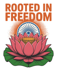 Lotus flower illustration symbolizing freedom and peace