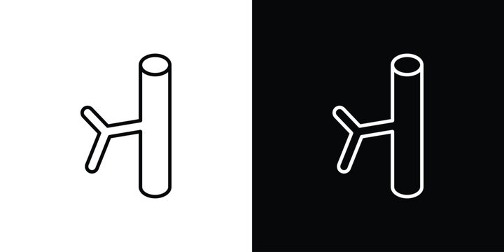 Blood vessel icon. Thin linear web icons