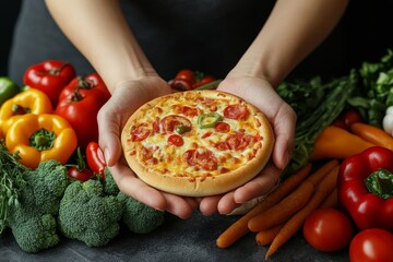 Close-up hands of a person rejecting fast food for better health, making conscious dietary choices to maintain wellness, Generative AI
