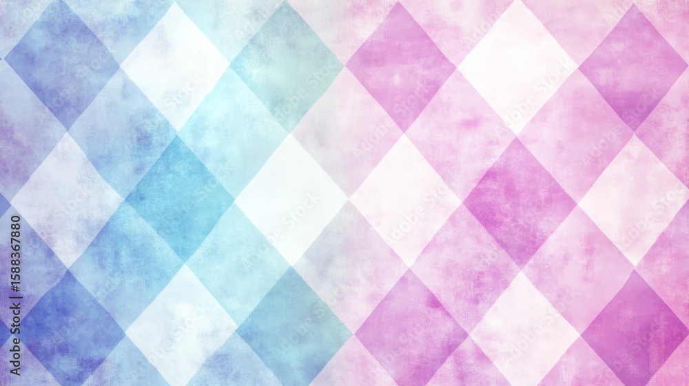 Poster pastel diamond pattern background with textured effect and soft colors