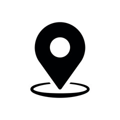 Location pin icon flat vector illustration design
