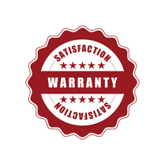Satisfaction Warranty Seal – Red Quality Guarantee Badge for Products & Services 