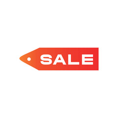 Red Sale Tag Icon – Gradient Discount Label for Promotions and Offers