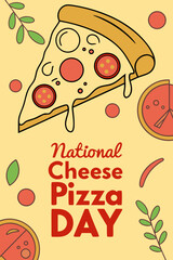 National Cheese Pizza Day illustration