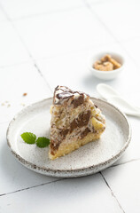 Chocolate cake with pineapple and cream cheese