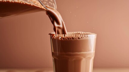 cocoa is poured into a glass	 - Powered by Adobe
