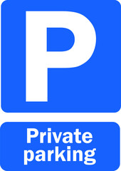 private parking sign design for templates.