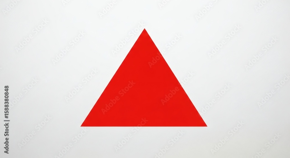 Fototapete vibrant red triangle: a solitary vibrant red triangle, rendered in a geometric composition, centers 