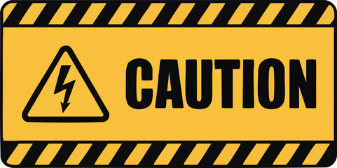 Caution Electrical Hazard Warning Sign Safety Notice High Voltage Risk Alert Shock Danger Prevention Workplace Security Protection

