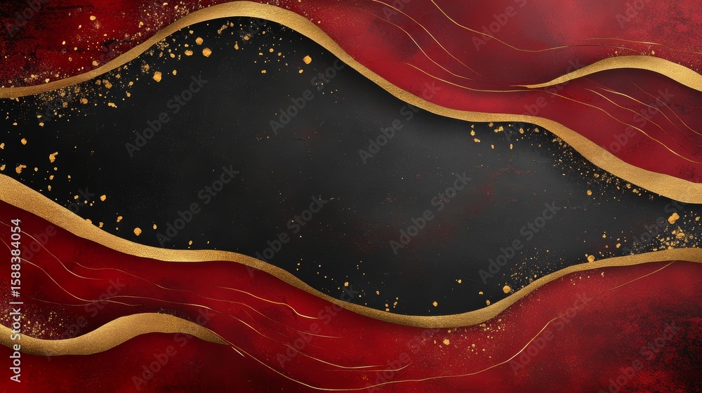 Poster elegant dark background with golden glittering pattern for invitations and presentations