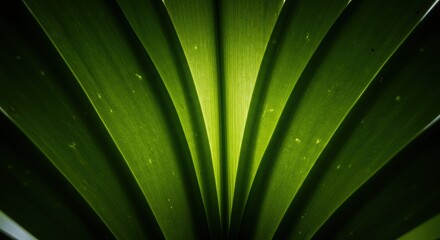 Abstract Pattern of Green Tropical Leaves