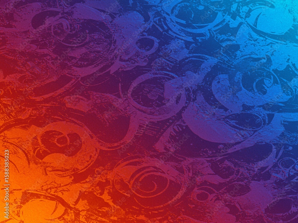 Aufkleber abstract red and blue swirl pattern: grunge texture background design