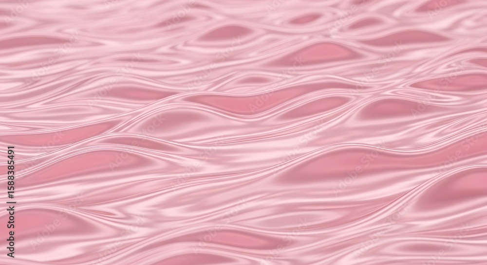 Poster abstract pink wavy surface with smooth and shiny texture look