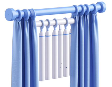 white radiator with blue background