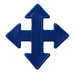 Obraz premium Blue arrow pointing to the right. isolated-3d-on-transparent-background