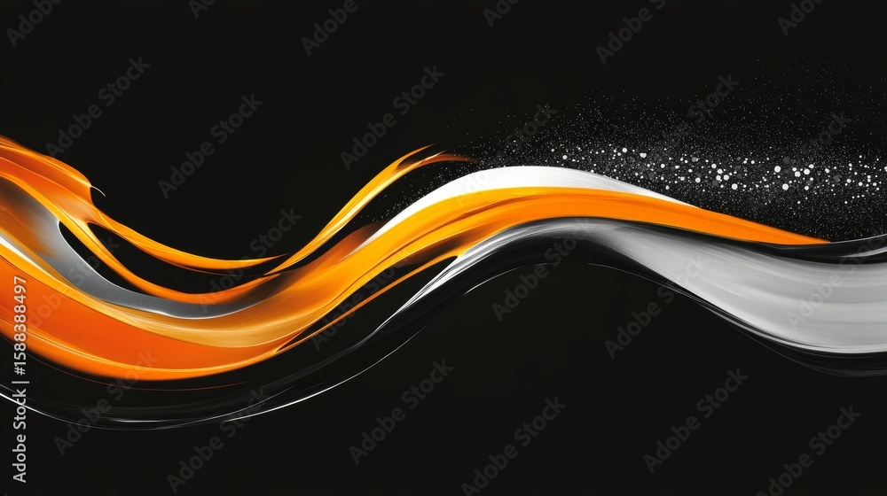 Poster abstract modern background with dynamic wave design and striking colors