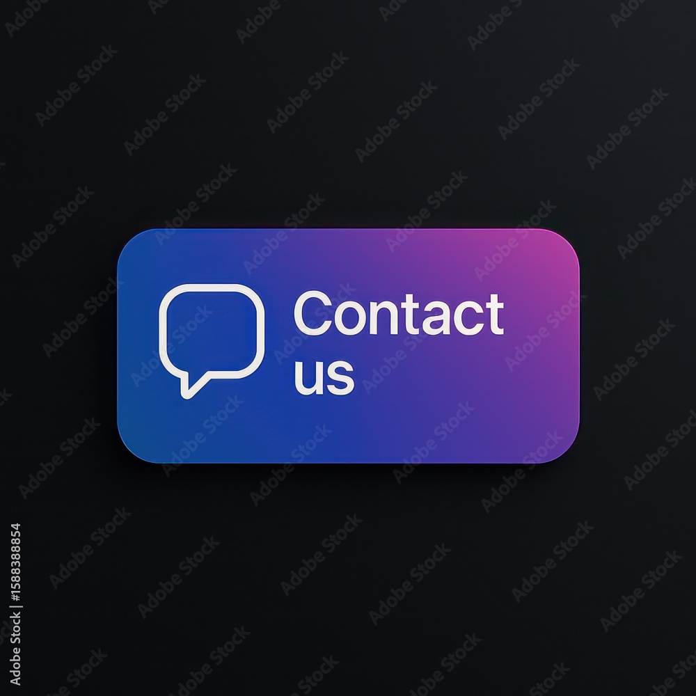 Poster contact us button, gradient button, ui element, user interface, contact form, website button, web de