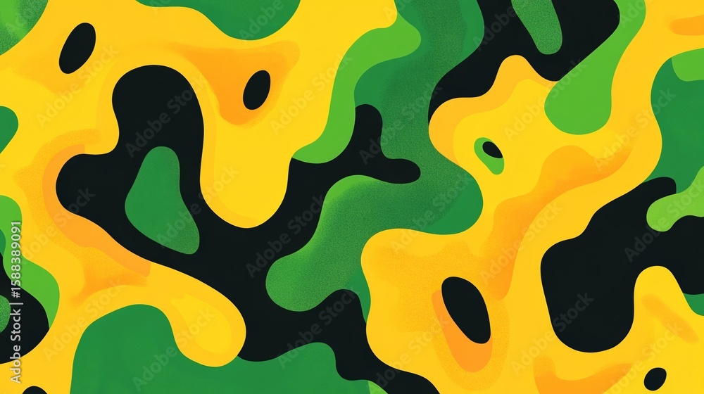 Poster vibrant abstract pattern with organic shapes and dynamic color gradients