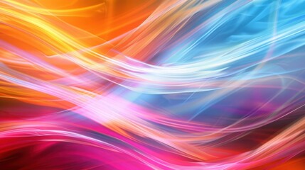 Radiant Blur: Abstract Background with Colored Light Lines

