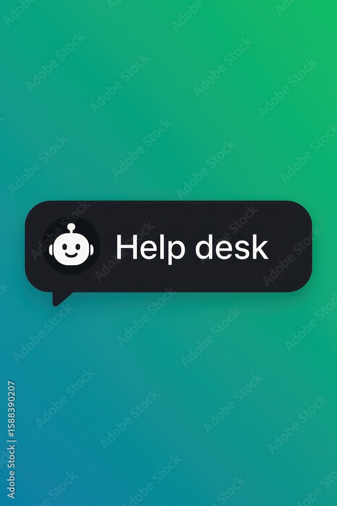 Poster a vibrant and modern help desk icon symbolizes the availability of supportive customer assistance. r