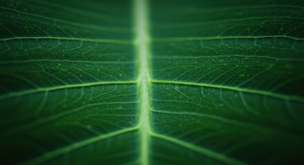 Close-up of a Lush Green Tropical Leaf