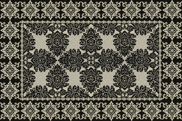 Navajo tribal vector pattern. Native American ornament. Ethnic Southwestern decor style. Boho geometric ornament.Ikat floral paisley embroidery blanket, rug. Woven carpet