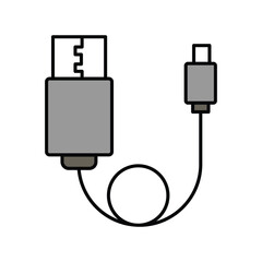 Fototapeta premium data cable lineal color line icon with white background vector stock illustration