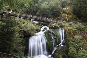 waterfall in the woods- Triberger Waterfalls (Triberger Wasserfälle) in the Black Forest 