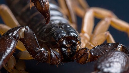 Close-up of scorpion's head and claws