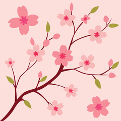 seamless pattern with pink flowers