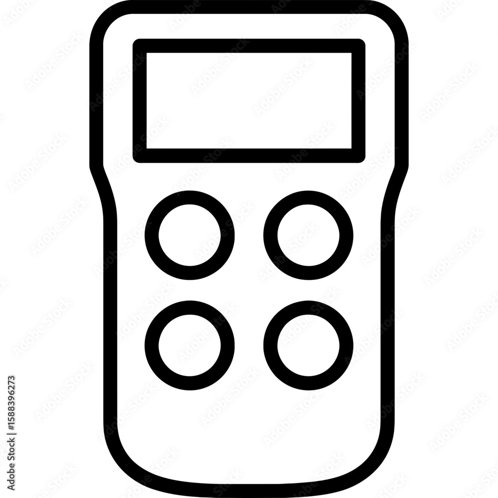 Poster student response system clicker outline icon vector