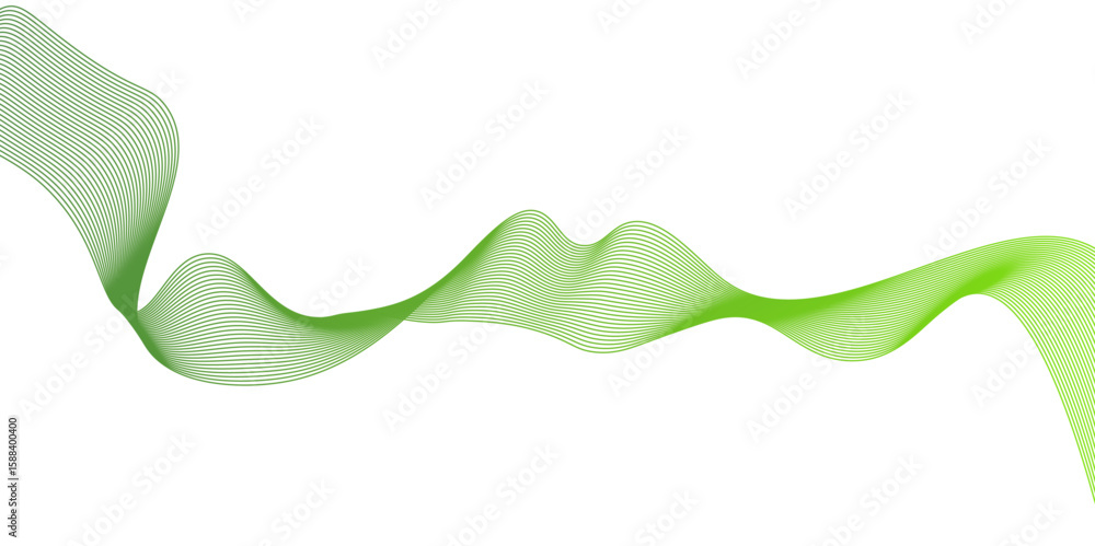Fototapete abstract green waves background,abstract green wavy lines. colorful vector background.green wave mel
