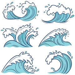 water splashes art , lcons illustration vector design