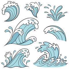 water splashes art , lcons illustration vector design