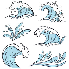 water splashes art , lcons illustration vector design