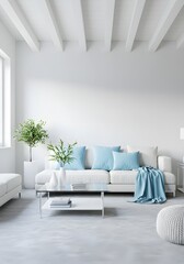 Modern living room interior design concept