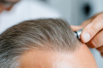 Fototapeta premium A man's forehead at the doctor's. Generative AI