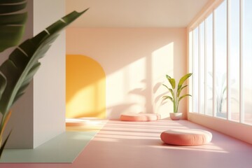 Calm interior design showcase modern apartment photography serene environment wide angle minimalist aesthetic