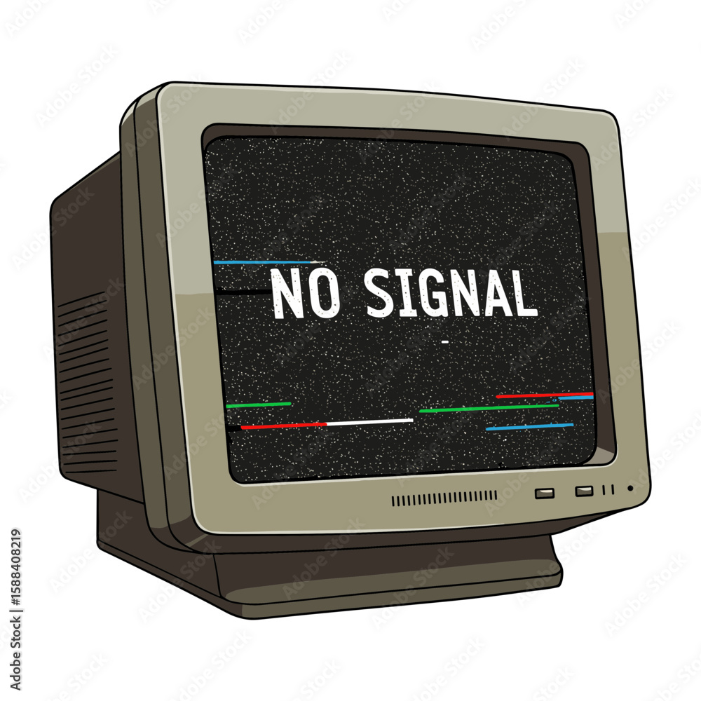 Poster vintage monitor displaying 