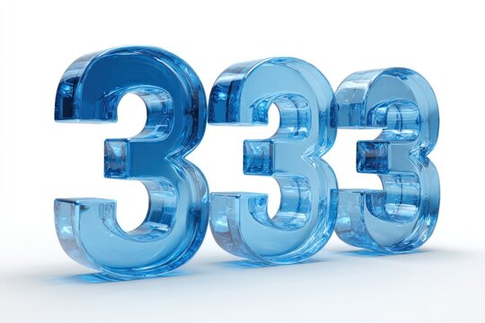 Blue glass 333 number