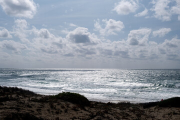Paysage orageux sur l'océan atlantique 