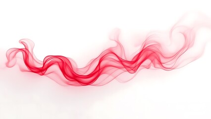 Soft red smoke swirling on a clean white background, creating a dreamy and artistic atmosphere. Ideal for backgrounds, digital art, or elegant visual designs