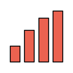 signal lineal color line icon with white background vector stock illustration