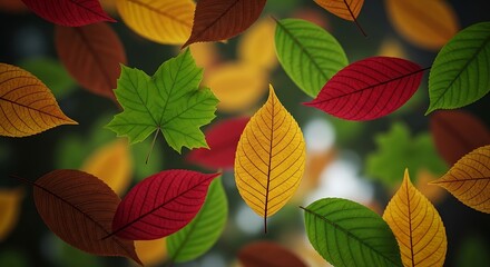 Obraz premium Vibrant Autumn Leaves: A Colorful Display of Nature's Transition and Beauty