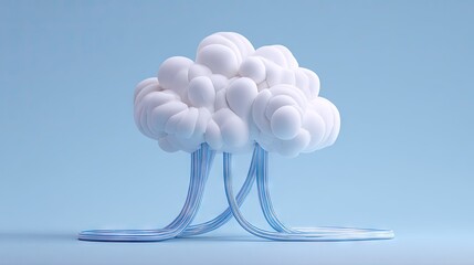 Abstract cloud design with connecting lines.