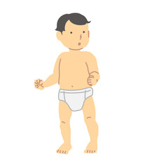 赤ちゃんイラスト：全身